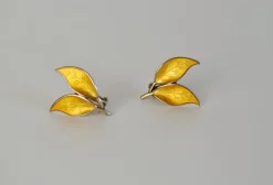 Pamono Mid-Century David Andersen Sterling Silver and Enamel Ear Clips, 1950s, Set of 2> Earrings