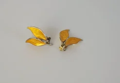 Pamono Mid-Century David Andersen Sterling Silver and Enamel Ear Clips, 1950s, Set of 2> Earrings
