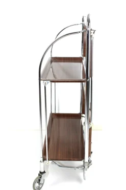 Pamono Mid-Century Dinett Foldable Serving Trolley from Bremshey Solingen, 1960s><noscript><img width=