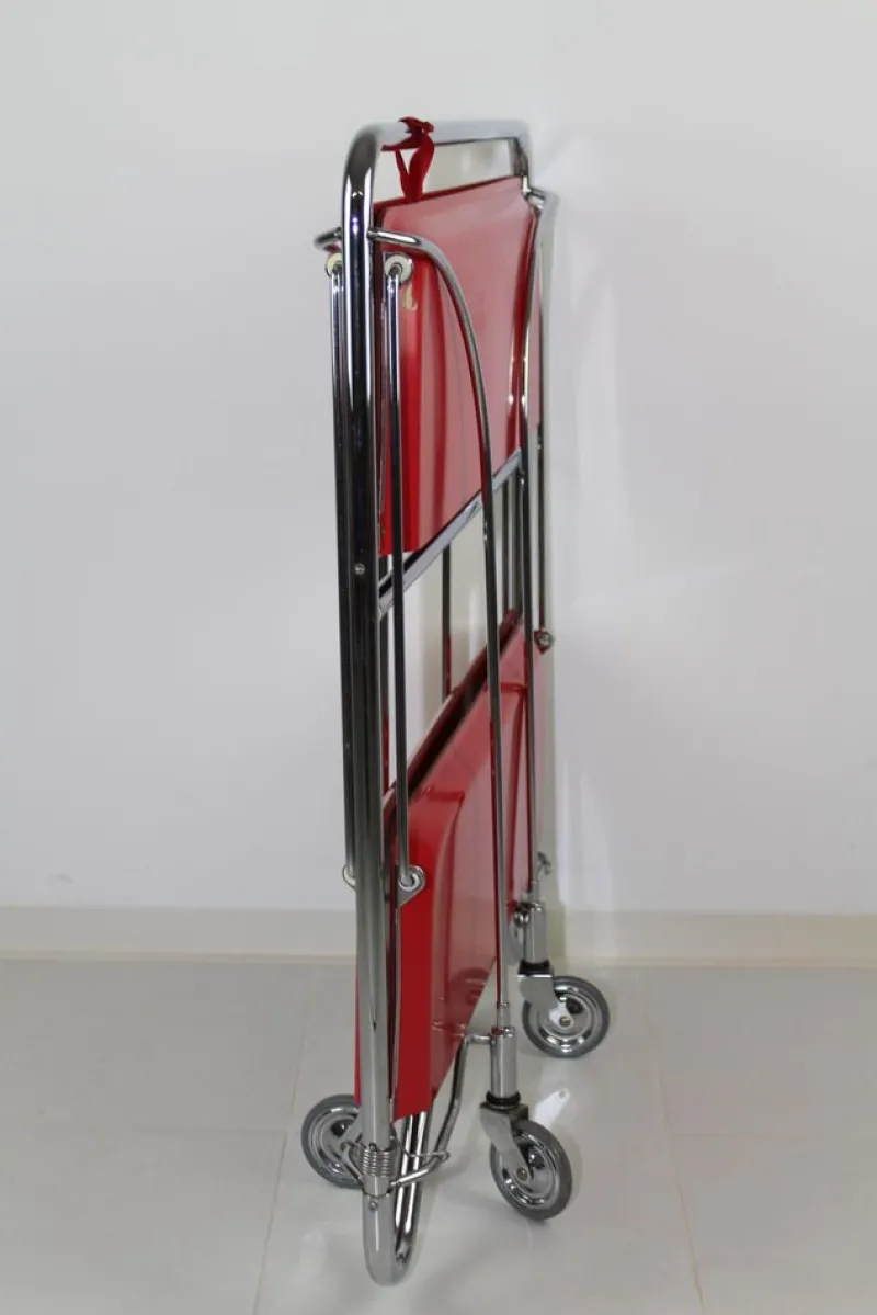 Pamono Mid-Century Dinette Foldable Serving Trolley from Bremshey Solingen, 1960s> Serving Bar Carts & Trolleys