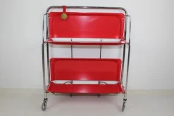 Pamono Mid-Century Dinette Foldable Serving Trolley from Bremshey Solingen, 1960s><noscript><img width=