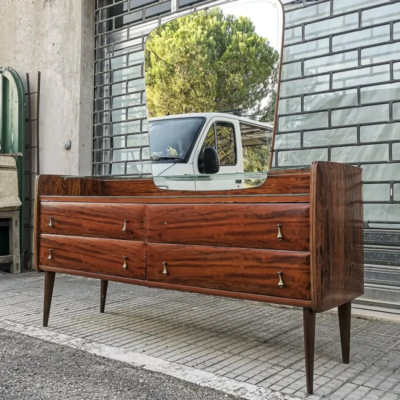 Pamono Mid-Century Dressing Table with Mirror, Italy, 1960s> Dressing Tables