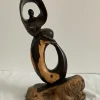 Pamono Mid-Century Ebony Hand-Carved Mermaid Sculpture, 1968> Mid-Century