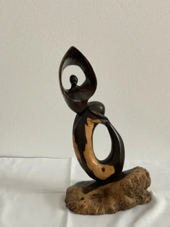 Pamono Mid-Century Ebony Hand-Carved Mermaid Sculpture, 1968> Mid-Century