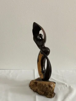 Pamono Mid-Century Ebony Hand-Carved Mermaid Sculpture, 1968><noscript><img width=