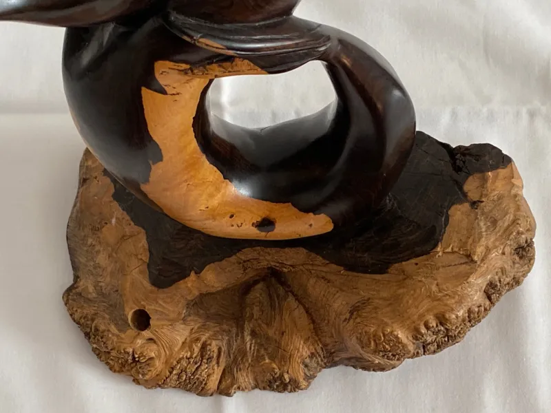 Pamono Mid-Century Ebony Hand-Carved Mermaid Sculpture, 1968> Mid-Century