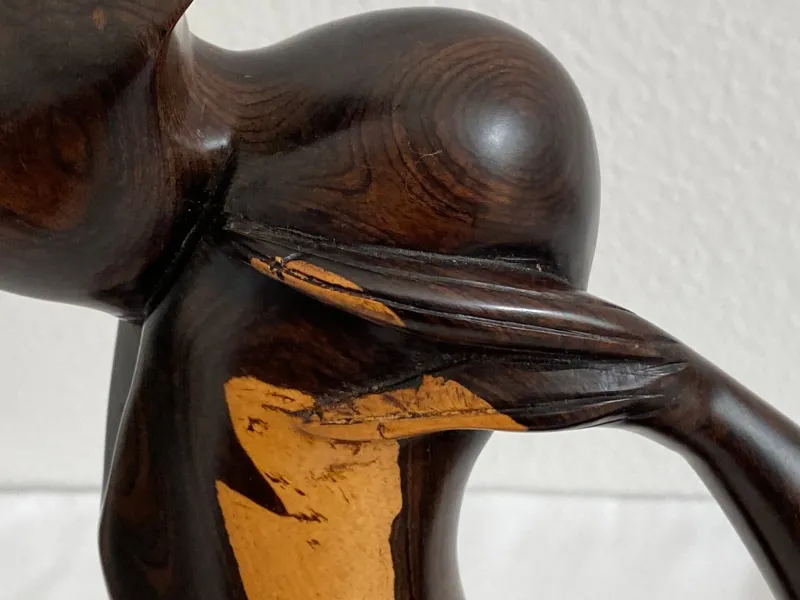 Pamono Mid-Century Ebony Hand-Carved Mermaid Sculpture, 1968> Mid-Century