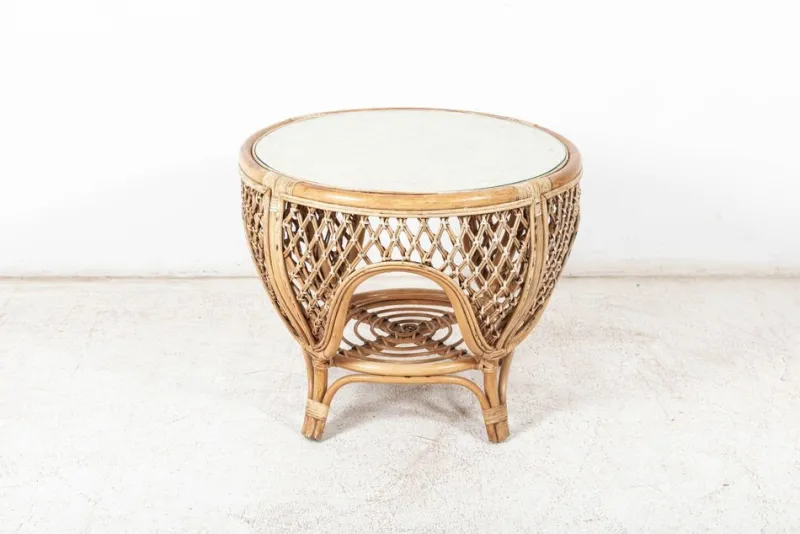 Outlet Pamono Mid-Century English Cane or Wicker Conservatory Set, Set of 5