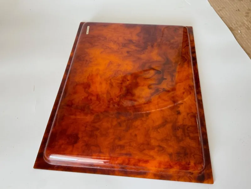 Pamono Mid-Century Faux Tortoise Shell Tray in the style of Christian Dior, 1970s