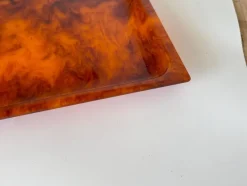 Pamono Mid-Century Faux Tortoise Shell Tray in the style of Christian Dior, 1970s