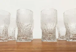 Pamono Mid-Century Finnish Aslak Glasses by Tapio Wirkkala for Iittala, Set of 8><noscript><img width=