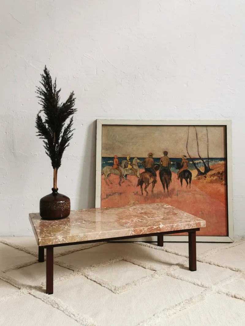 Clearance Pamono Mid-Century Flower Bench in Marble, 1960s