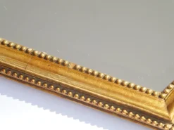 Best Pamono Mid-Century French Arched Gilt Wooden Mirror with Carved Details and Facet Cut Glass, 1960s