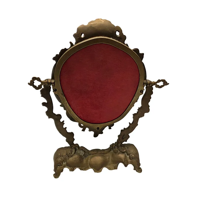 Pamono Mid-Century French Bronze Table Mirror, 1950s> Mirrors