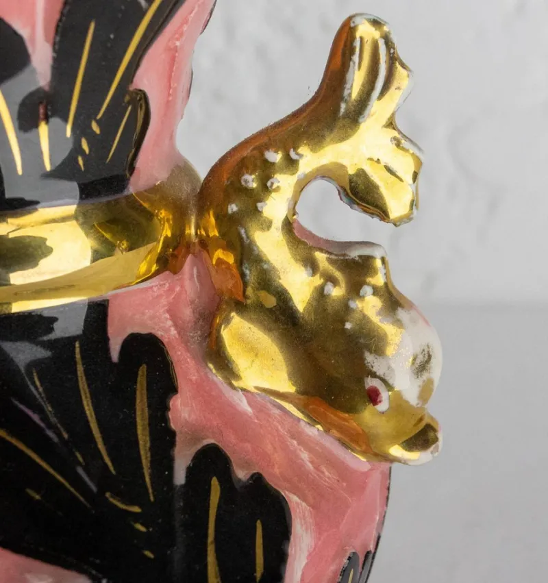 Pamono Mid-Century French Cerdazur Monaco Ceramic Vase with Sea Decoration, 1970s> Vases