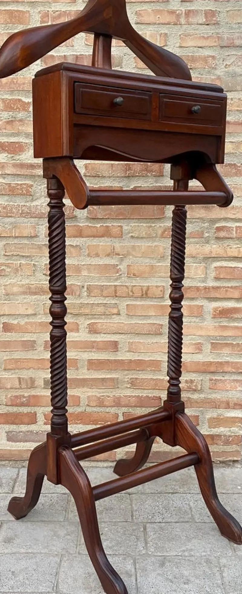 Best Pamono Mid-Century Gentlemen Wood Valet with Two Drawers, 1950s