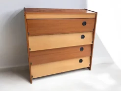 Pamono Mid-Century German Brown and Beige Shoe Cabinet, 1950s><noscript><img width=