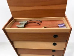 Pamono Mid-Century German Brown and Beige Shoe Cabinet, 1950s><noscript><img width=