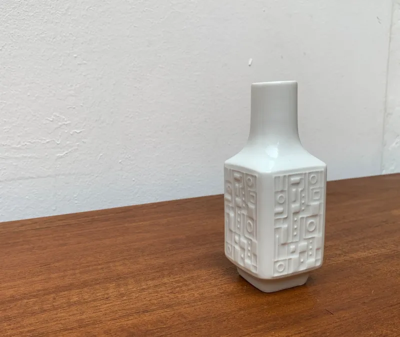 Pamono Mid-Century German Brutalist Porcelain Vase from Wunsiedel Bavaria Porzellan, 1960s> Vases
