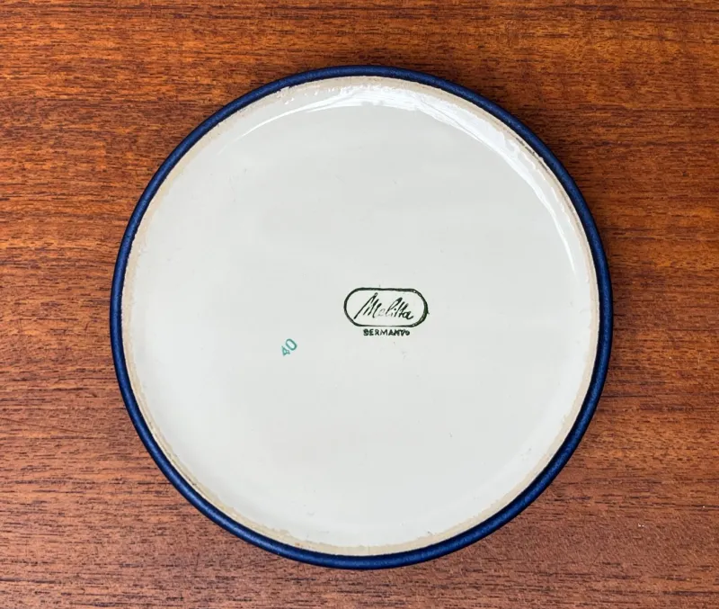 Pamono Mid-Century German Ceramic Stockholm Series Saucer from Melitta, 1960s> Dinnerware Accessories