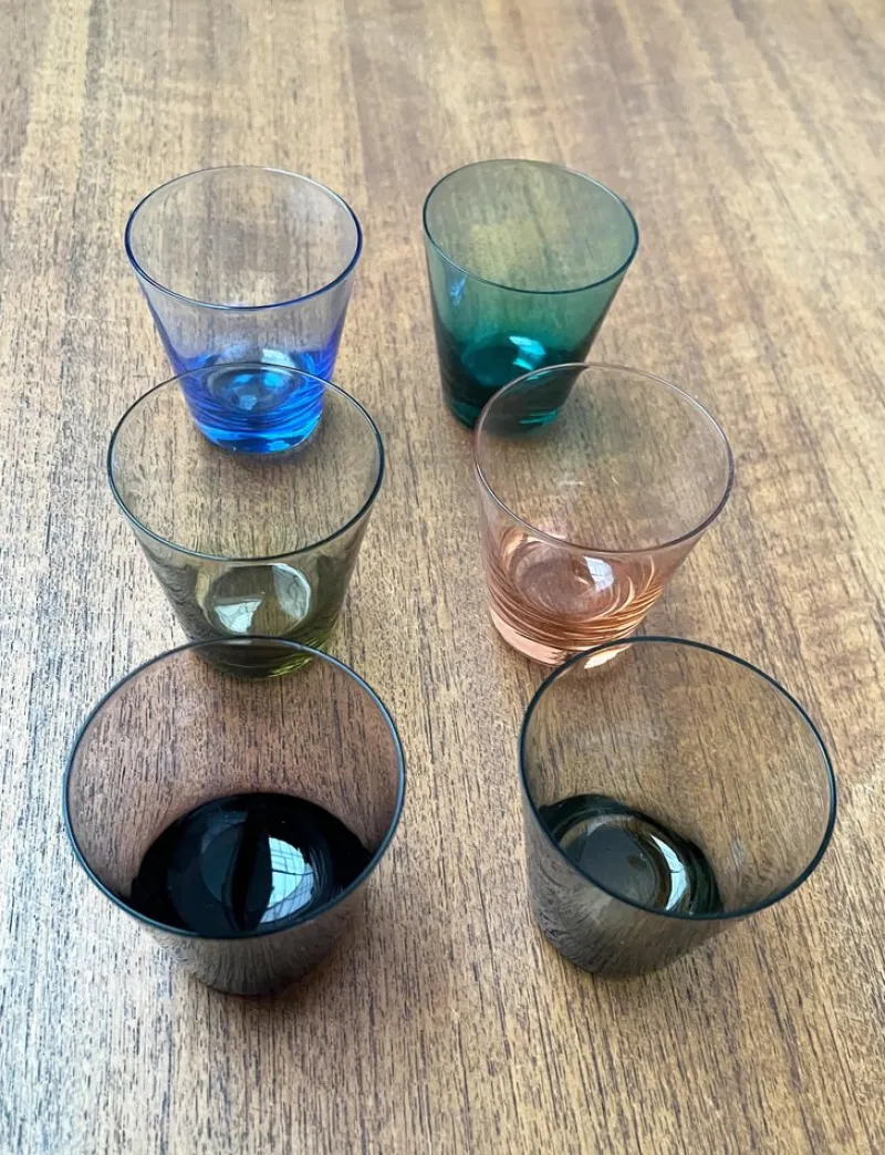 Clearance Pamono Mid-Century German Colourful Shot Glasses, 1960s, Set of 6