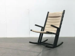 Pamono Mid-Century German Minimalist Safari Rocking Chair from Casala, 1960s><noscript><img width=