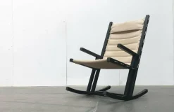 Pamono Mid-Century German Minimalist Safari Rocking Chair from Casala, 1960s><noscript><img width=