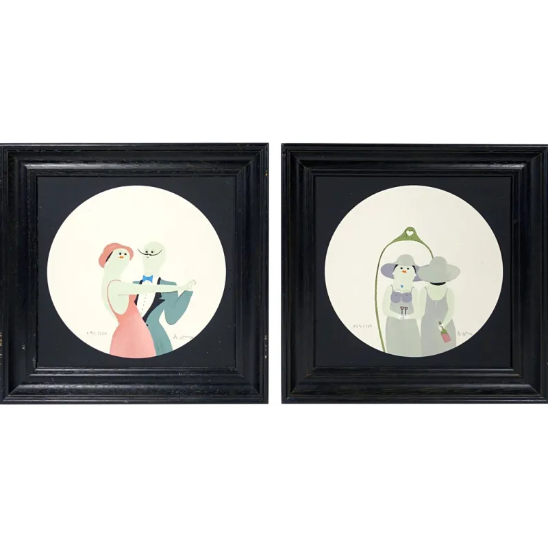 Hot Pamono Mid-Century German Paintings from Barbara Oldenburg, Set of 5