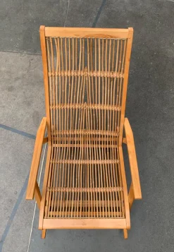 Pamono Mid-Century German Rattan Rocking Chair from Deutschen Werkstätten Hellerau, 1960s><noscript><img width=