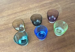 Pamono Mid-Century German Space Age Colorful Shot Glasses from Gral, 1960s, Set of 5><noscript><img width=