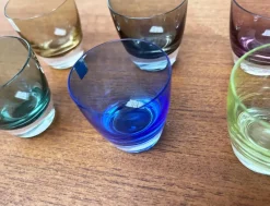 Pamono Mid-Century German Space Age Colorful Shot Glasses from Gral, 1960s, Set of 5><noscript><img width=