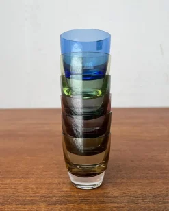 Pamono Mid-Century German Space Age Colorful Shot Glasses from Gral, 1960s, Set of 5><noscript><img width=
