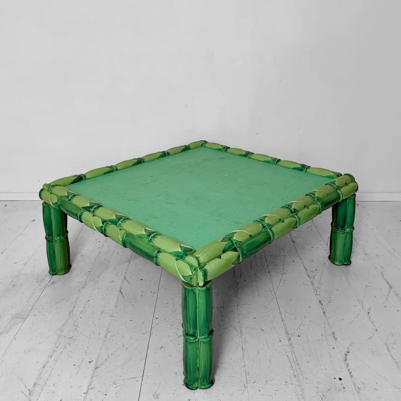 Pamono Mid-Century Green Ceramic Coffee Table by Colin Morrow for Arpex Rome, 1970s> Coffee & Side Tables