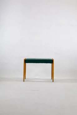 New Pamono Mid-Century Green Console Table with Stool, Set of 2