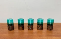 Online Pamono Mid-Century Green Glass & Copper Drinking Glasses by Nanny Still, 1960s, Set of 5
