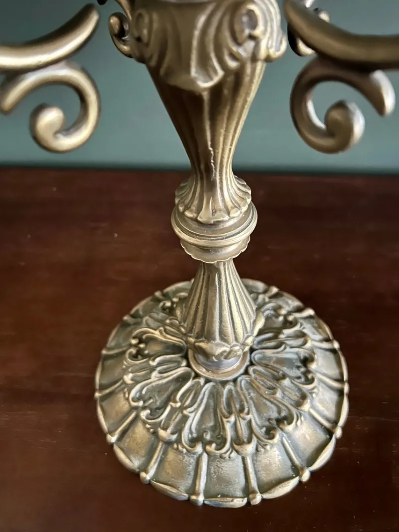 Pamono Mid-Century Historicist Style 5-Armed Candelabra in Bronze / Brass, 1960s-1970s> Candleholders