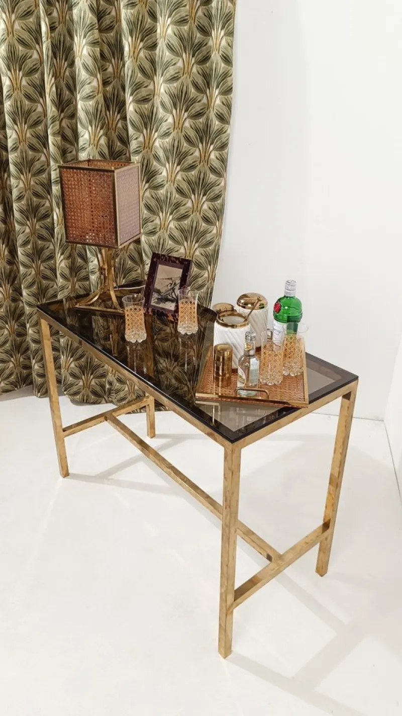 Pamono Mid-Century Hollywood Regency Brass and Cane Webbing Table Lamp, 1970s> Table Lamps