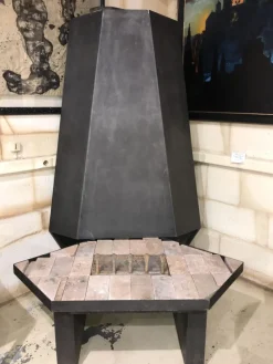 Hot Pamono Mid-Century Hotel Corner Fireplace attributed to Charlotte Perriand, 1969