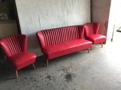 Discount Pamono Mid-Century Hungarian Vinyl Living Room Set, 1960s, Set of 3