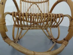Clearance Pamono Mid-Century Italian Bamboo Rocking Chair, 1950s