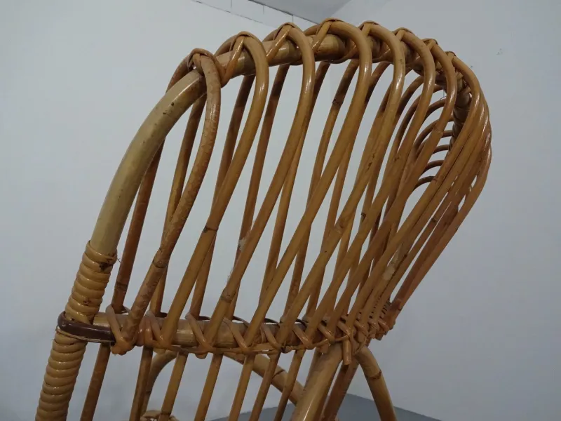 Clearance Pamono Mid-Century Italian Bamboo Rocking Chair, 1950s