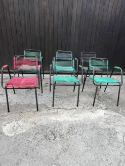 New Pamono Mid-Century Italian Bar Chairs, 1960s, Set of 6