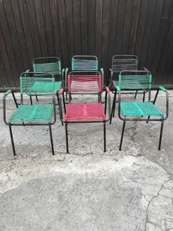 New Pamono Mid-Century Italian Bar Chairs, 1960s, Set of 6