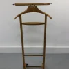 Pamono Mid-Century Italian Beech and Brass Suit Rack from Fratelli Reguitti, 1950s