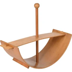 Pamono Mid-Century Italian Beech Plywood Wood Children Rocking Toy Chair, 1970s> Children's Chairs