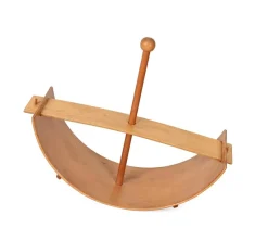 Pamono Mid-Century Italian Beech Plywood Wood Children Rocking Toy Chair, 1970s><noscript><img width=