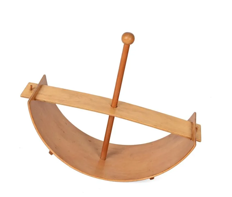 Pamono Mid-Century Italian Beech Plywood Wood Children Rocking Toy Chair, 1970s> Children's Chairs