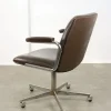 Pamono Mid-Century Italian Brown Leather Swivel Chair> Office Chairs