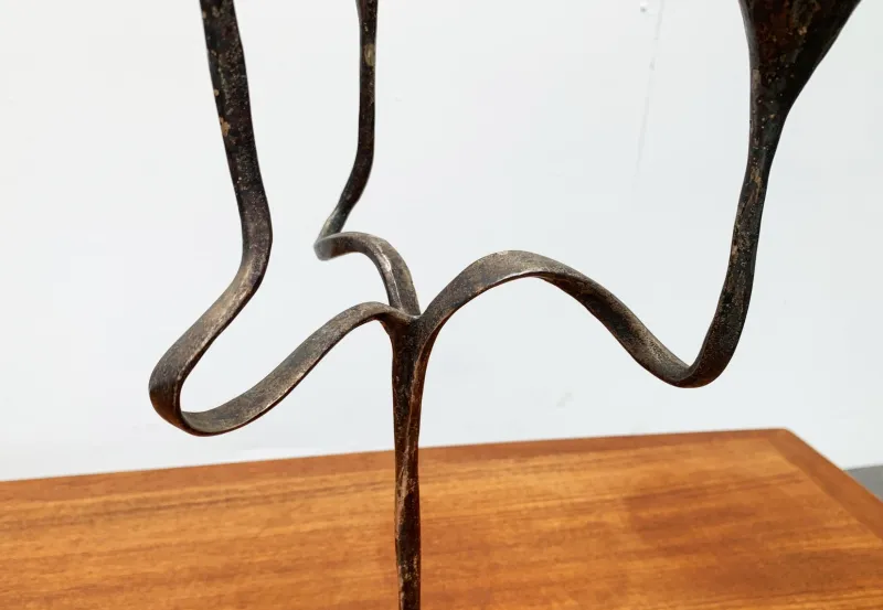 Pamono Mid-Century Italian Brutalist Bronze Amadeus Series Candleholder by Kurt Jesch for Fratelli Tonini