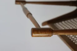 Pamono Mid-Century Italian Cane, Rattan and Wood Magazine Rack, 1960s><noscript><img width=
